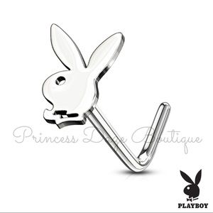 Silver Playboy Nose‎ Ring